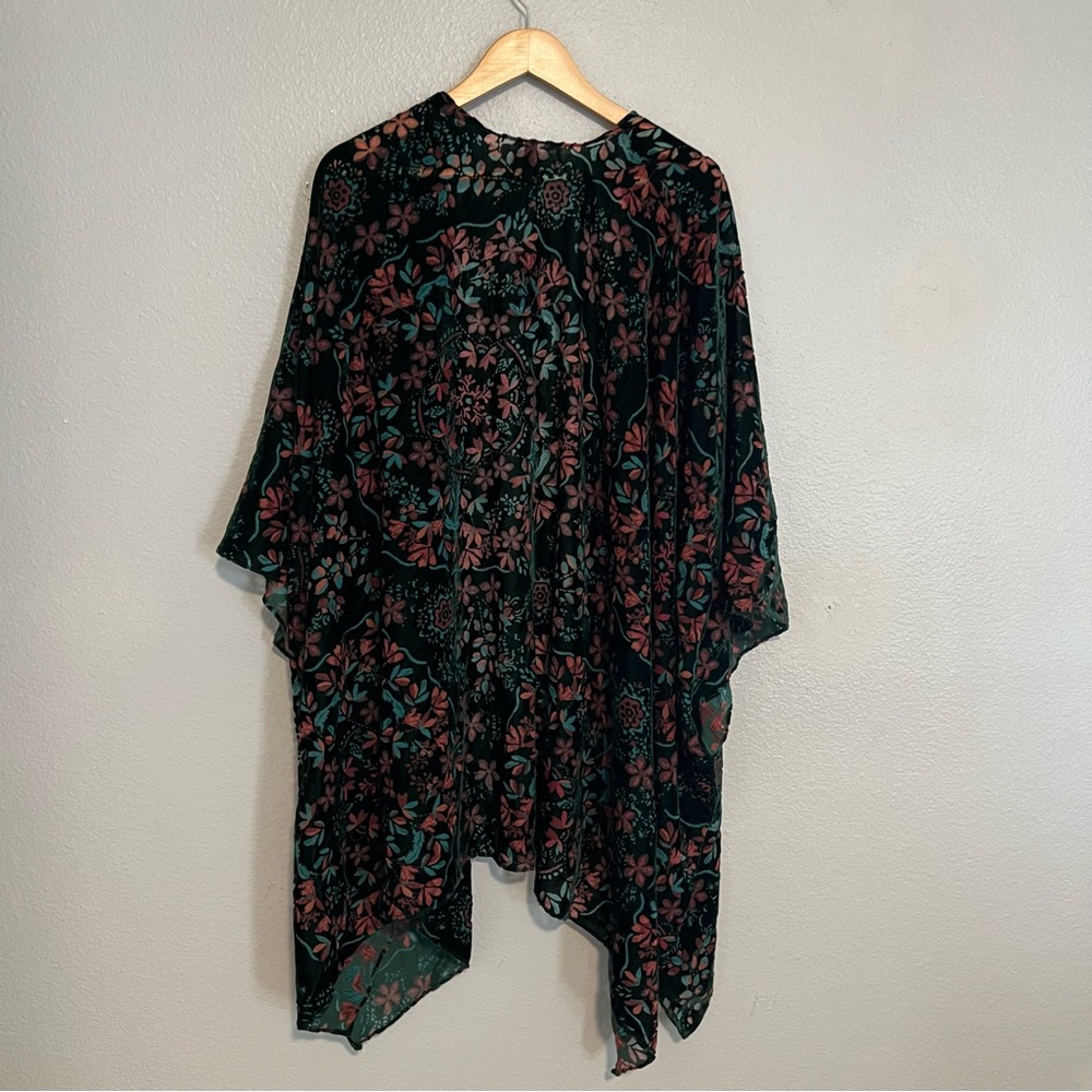 NWT Torrid Burnout Ruana Teal Kimono OS - Picture 4 of 5